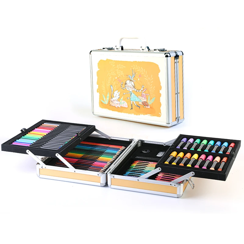 儿童绘画套装大礼包幼儿画画工具美术水彩笔画笔文具礼盒六一礼物