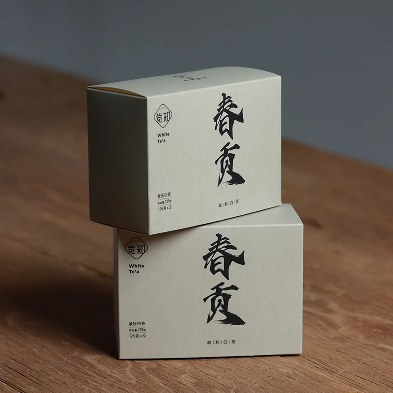 觉知知白·春贡 盒装125克 政和白茶 高山茶 紧压白茶春季贡眉