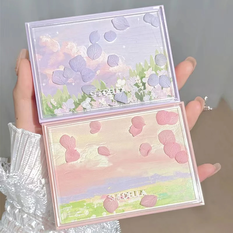 诗蒂娅几朵浪漫眼影盘碎冰蓝甜梦蓝色眼影适合夏天的眼影小众品牌