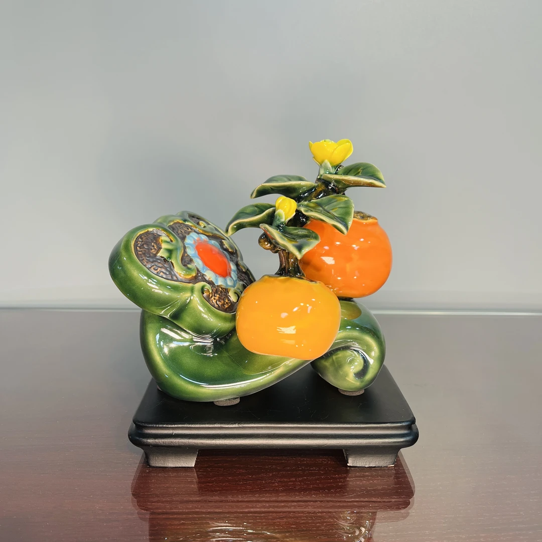 【事事如意-好事成双-长18高16宽15】精品石湾公仔、陶瓷家居摆件