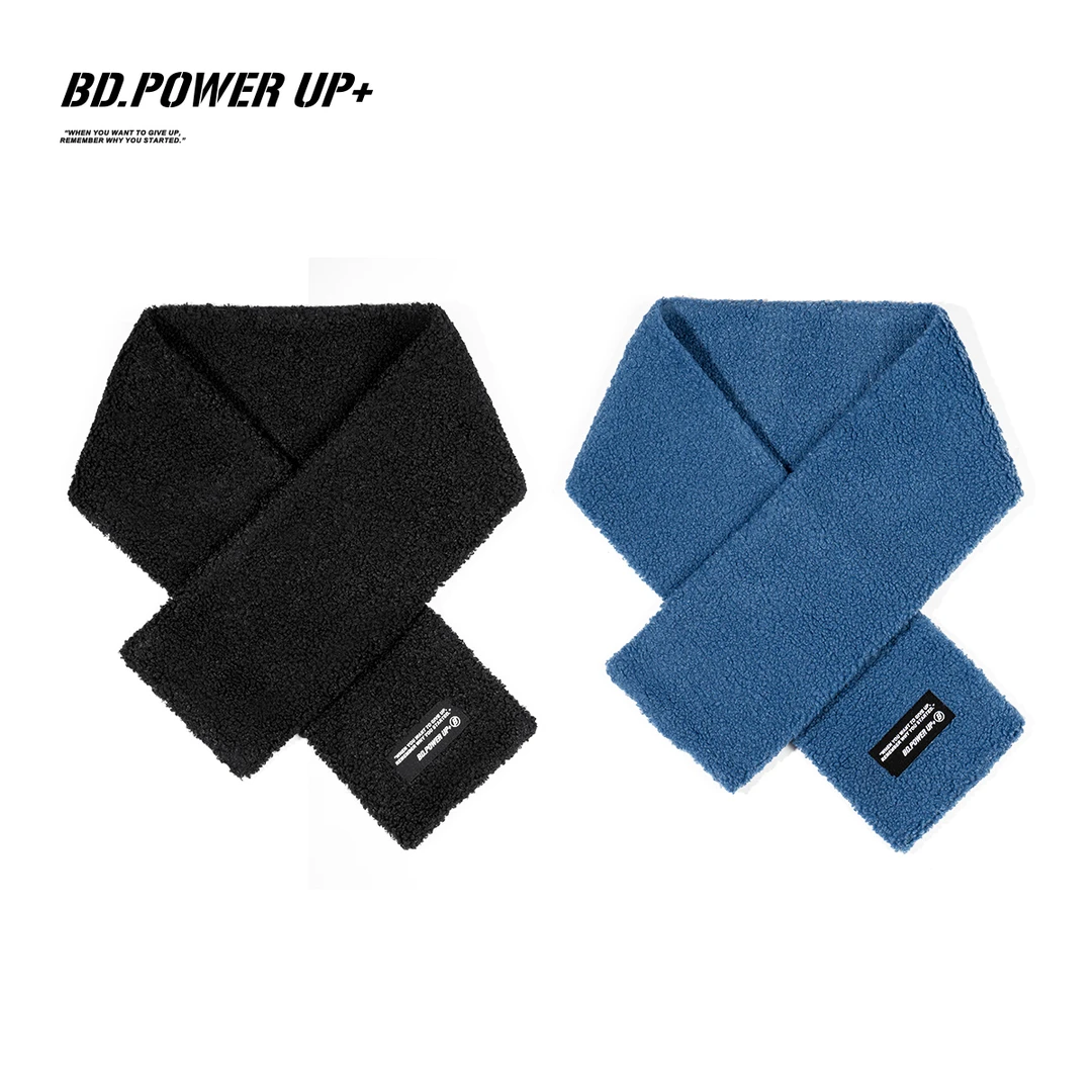 BDBD.POWER UP+围巾男冬季保暖时尚泰迪绒毛绒围巾便携百搭