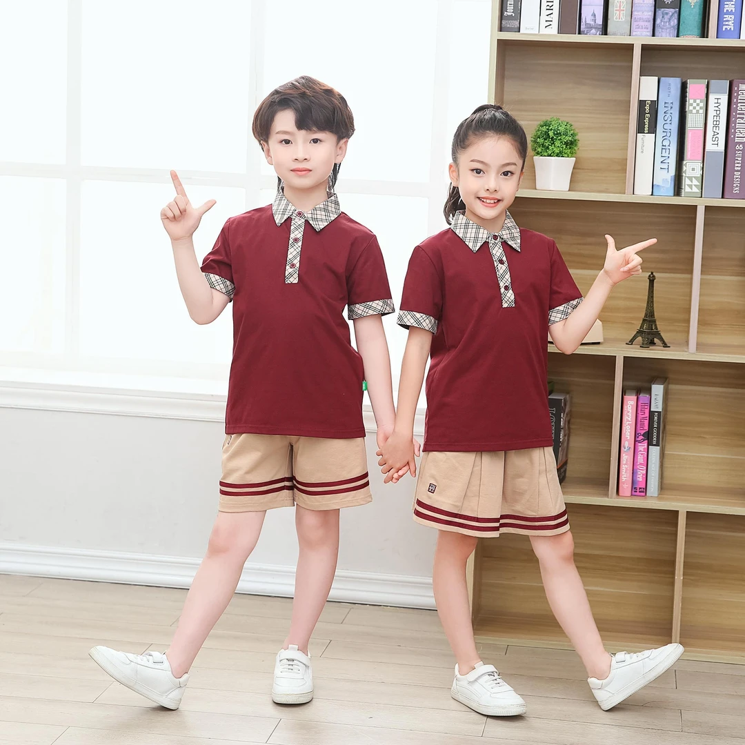 珠海市小学生校服夏装短袖短裤套装香洲区统一长裤秋冬季定制外套