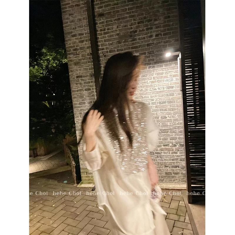 【7/5上新 月光碎石】小众设计感亮片衬衫上衣