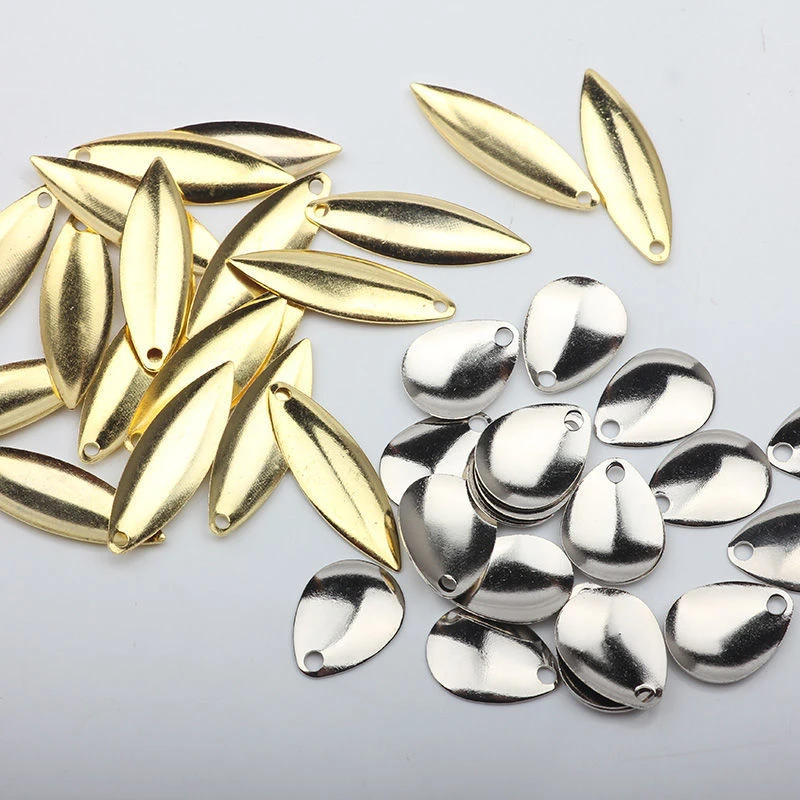 20枚路亚亮片加厚金属水滴噪音片改装用金属饵小配件柳叶马口配件