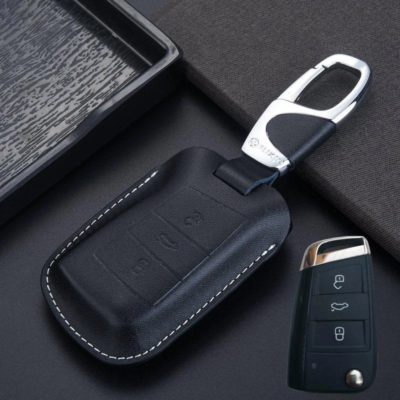 适用于大众CC途观L高尔夫帕萨特速腾途锐朗逸迈腾凌渡真皮钥匙套