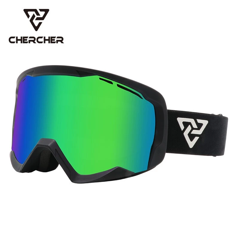 CHERCHER高清双层防雾大柱面滑雪镜男女成人护目镜可卡近视CS1