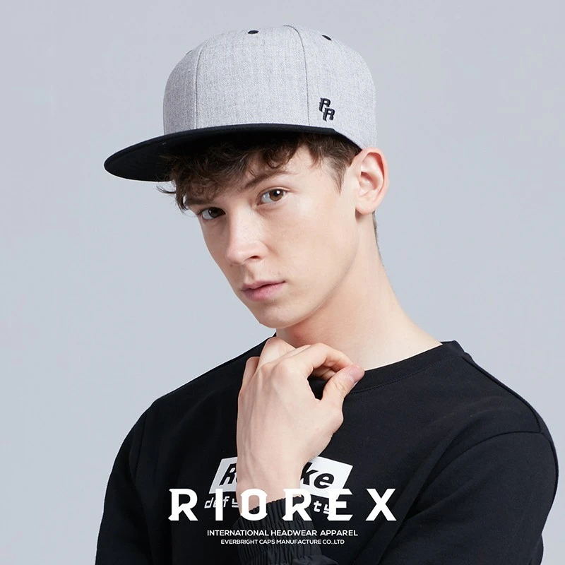 力嘶帽子男防晒防紫外线嘻哈帽平沿帽简约时尚街头百搭1804B012