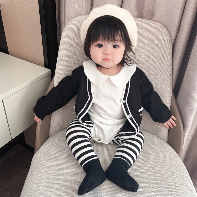 婴儿童上衣服男童宝宝针织开衫外小童毛衣女童1岁3个月春秋装