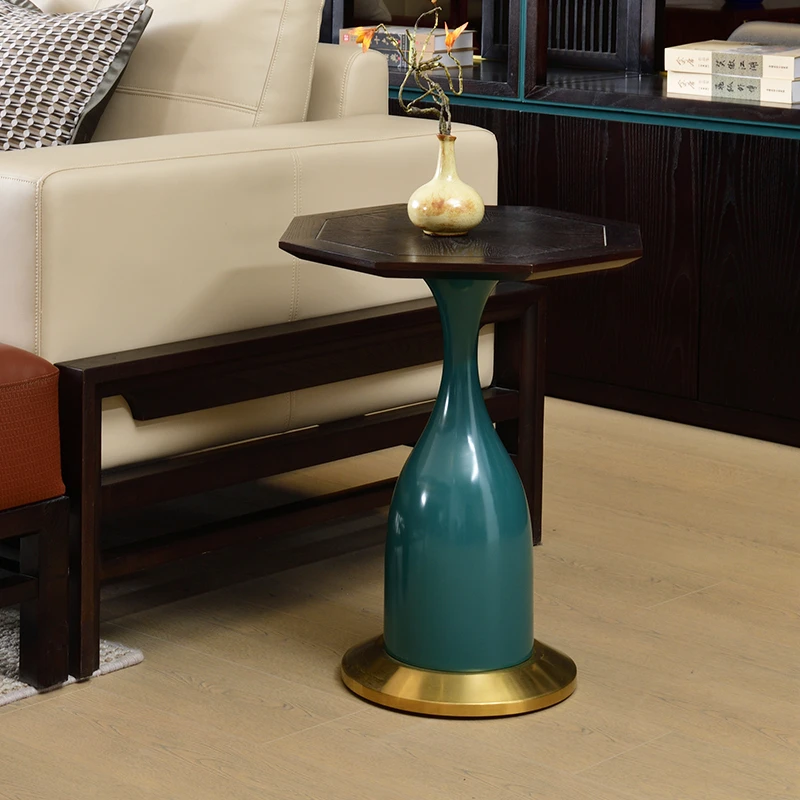 新中式边几轻奢角几简约禅意客厅实木茶几设计师创意洽谈桌小茶几