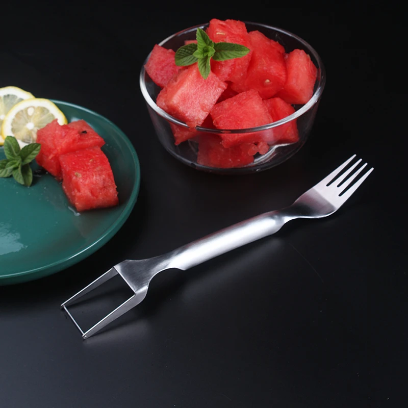 【势得】切分割不锈钢切 西瓜切块器哈密瓜切片机水果分割器双头