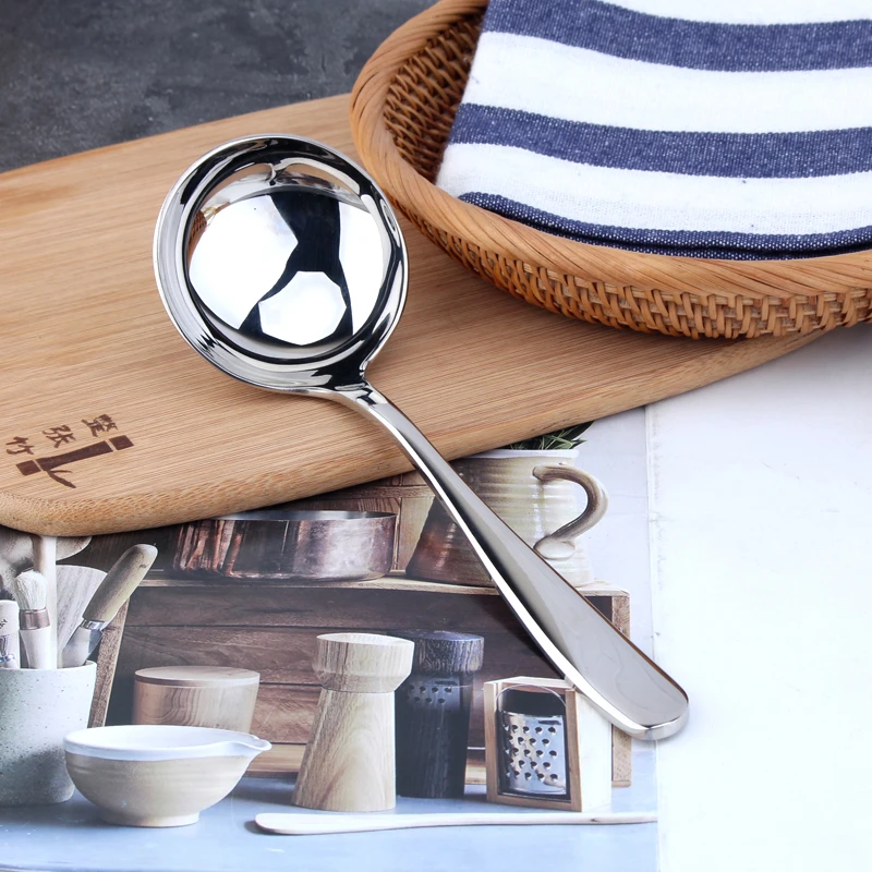 SD 镜光汤勺长19cm宽6cm克重100g