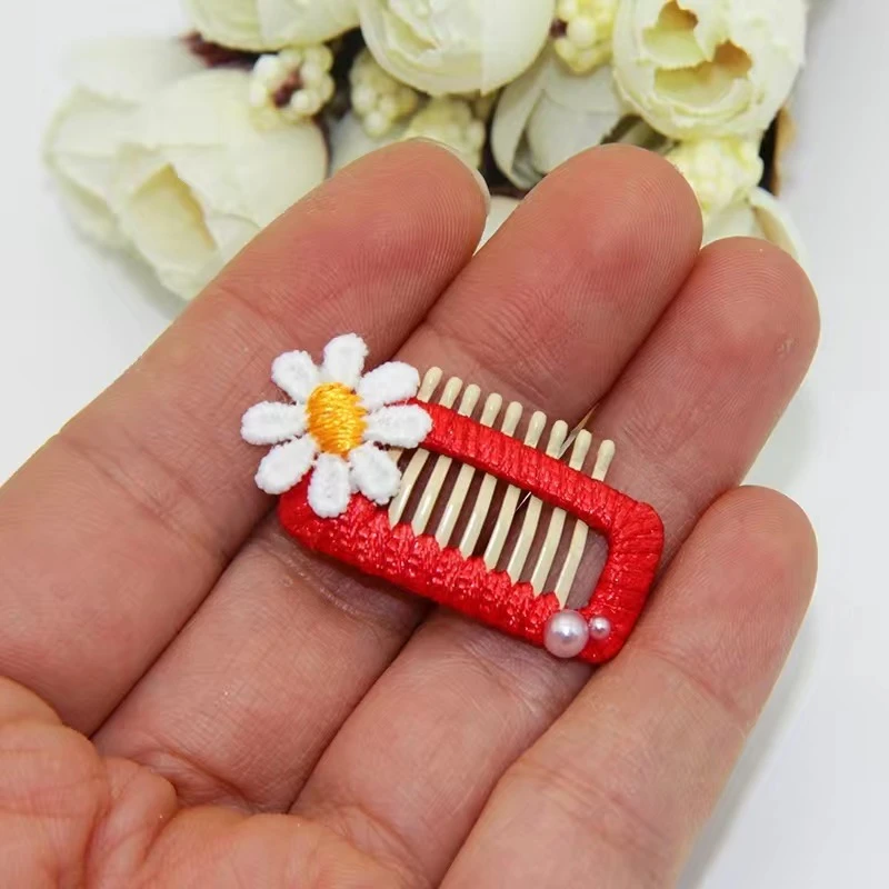 新款手工迷你碎毛BB夹~泰迪约克夏发夹头饰 宠物狗狗通用头花