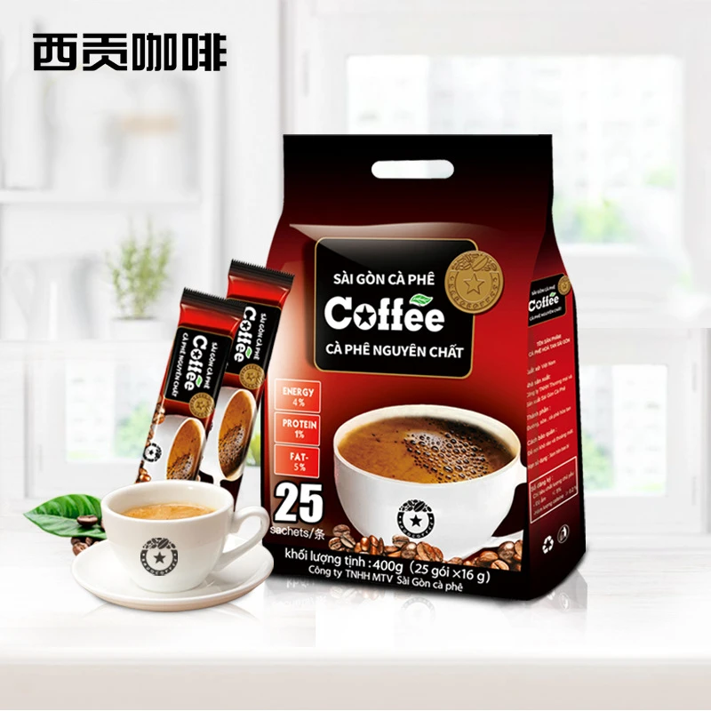 西贡越南咖啡越南原装进口西贡三合一原味速溶咖啡400g/包/25杯