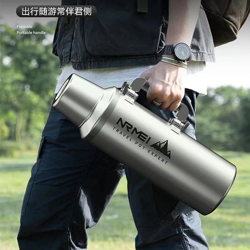德国NRMEI保温壶316不锈钢外带大容量保温杯便携车载旅行保温水壶