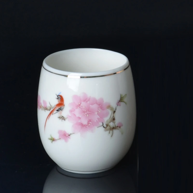 XIANGYAN/祥燕三两三白酒酒杯烈酒杯陶瓷酒盅茶杯主人杯