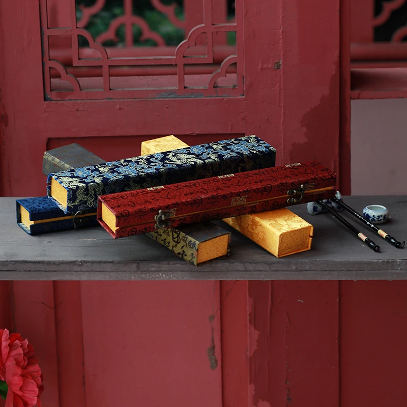 扇盒10寸9.5寸扇子配件包装盒折扇礼品盒子 锦盒扇盒男女折扇