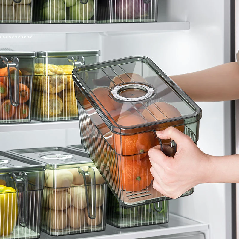 冰箱水果蔬菜收纳盒食品级密封保鲜冷冻专用厨房鸡蛋透明储物盒子