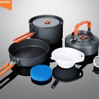 火风盛宴4户外锅野营2345人套锅便携折叠野外炊具锅具