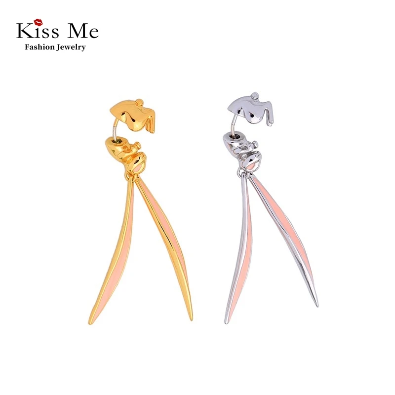 KISS ME 铜合金耳饰 me00236时尚可爱日系少女兔子耳环