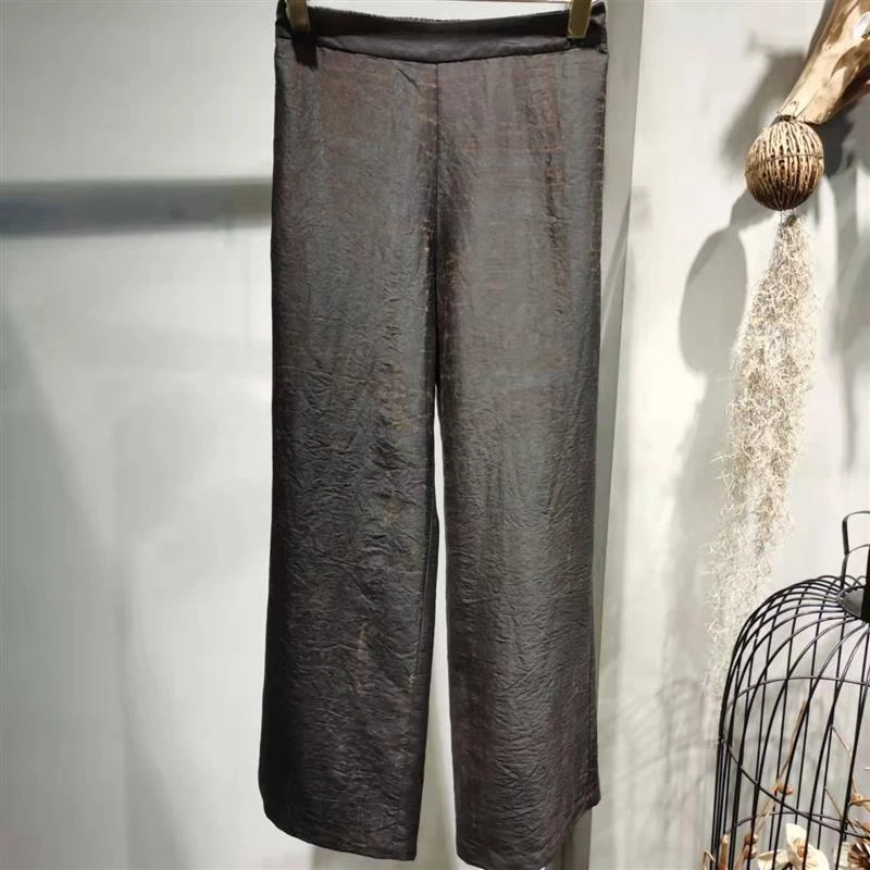 百搭香云纱通勤裤子57441-1