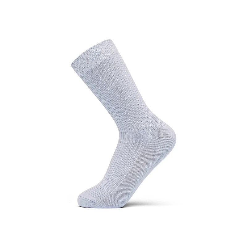 Skechers斯凯奇女子纯色柔软舒适袜子经典休闲百搭中筒袜L121W235