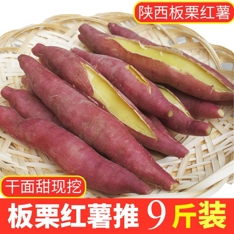 板栗红薯干面粉香甜9斤烤地瓜陕西板栗烤红薯烟蜜薯食用农产品