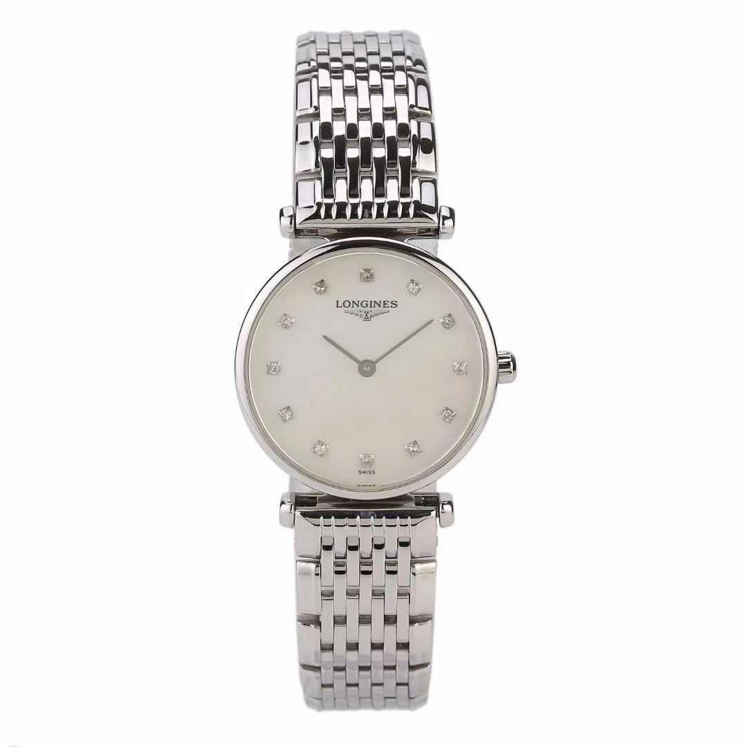 99新 Longines/浪琴 嘉岚贝母钻/L4.209.4.87.6/24mm女款/经典