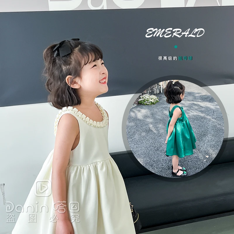 【嗒囜】女童裙子公主连衣裙夏季新款女宝宝露背亲子蓬蓬裙220132