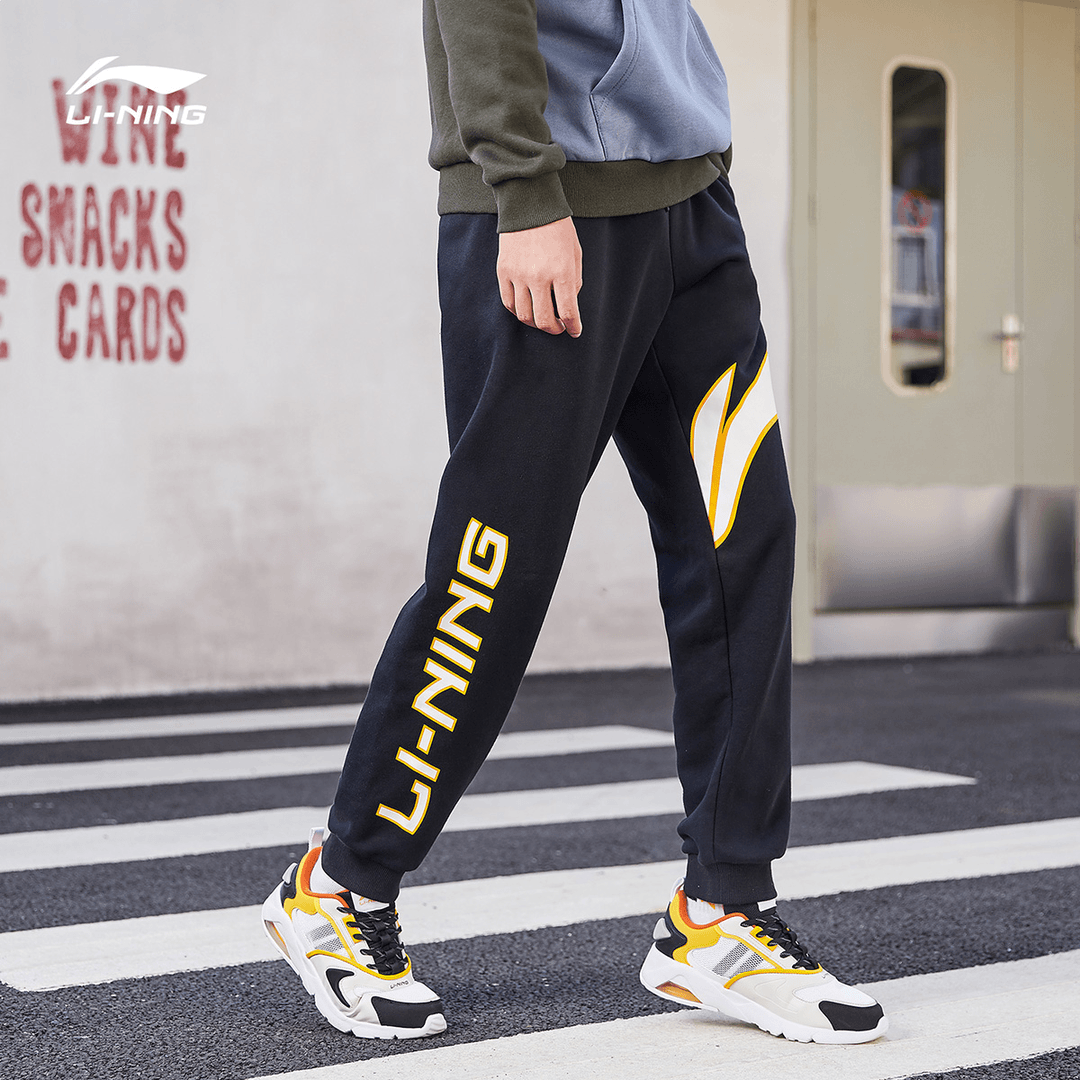 LI-NING/李宁运动裤卫裤男女22新款春秋款束脚针织卫裤子AKLP843