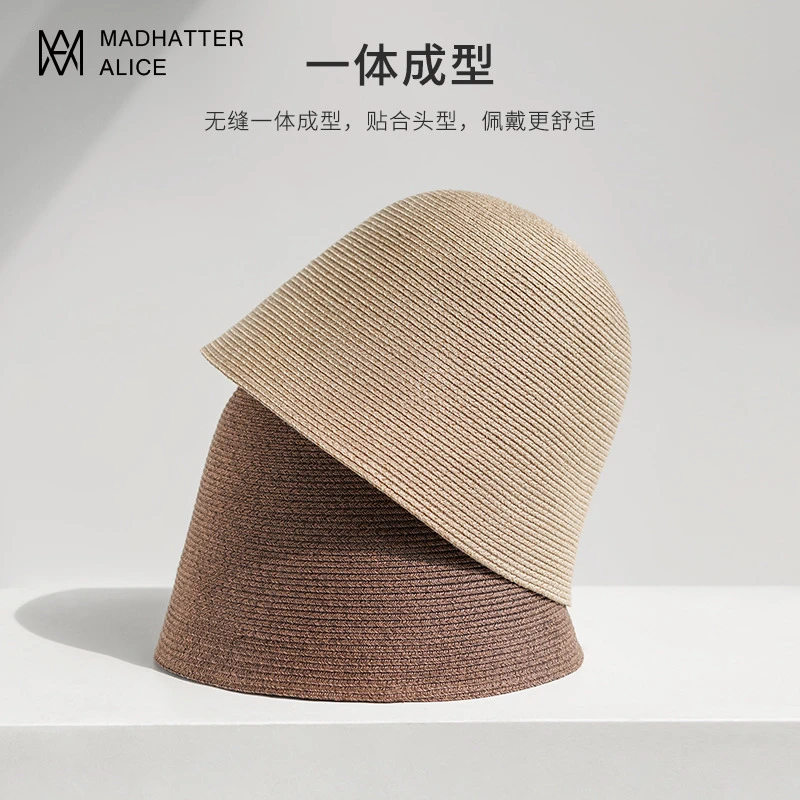 疯帽子 可水洗 透气可折叠渔夫帽纯色时尚百搭挡脸遮阳帽子女春季