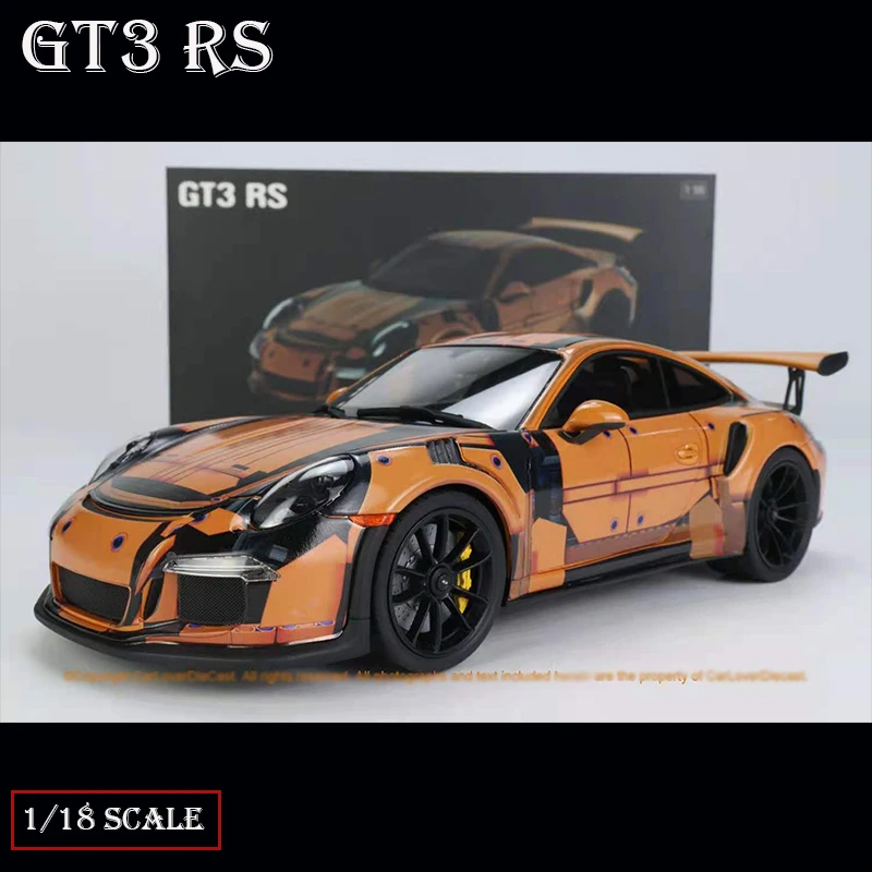 WTF 1:18 保时捷 Porsche 911 GT3RS 树脂全封闭汽车模型积木涂装