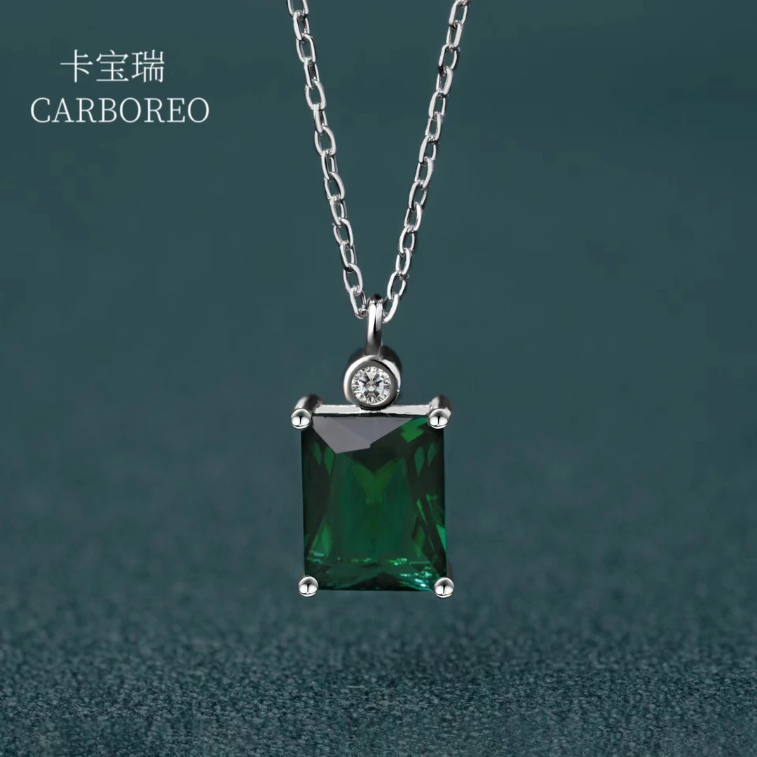 CARBOREO/卡宝瑞 坠链均足银合成锆石 轻奢项链