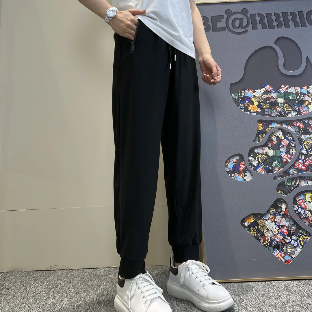 新款男士束脚运动百搭夏季透气薄款宽松休闲裤