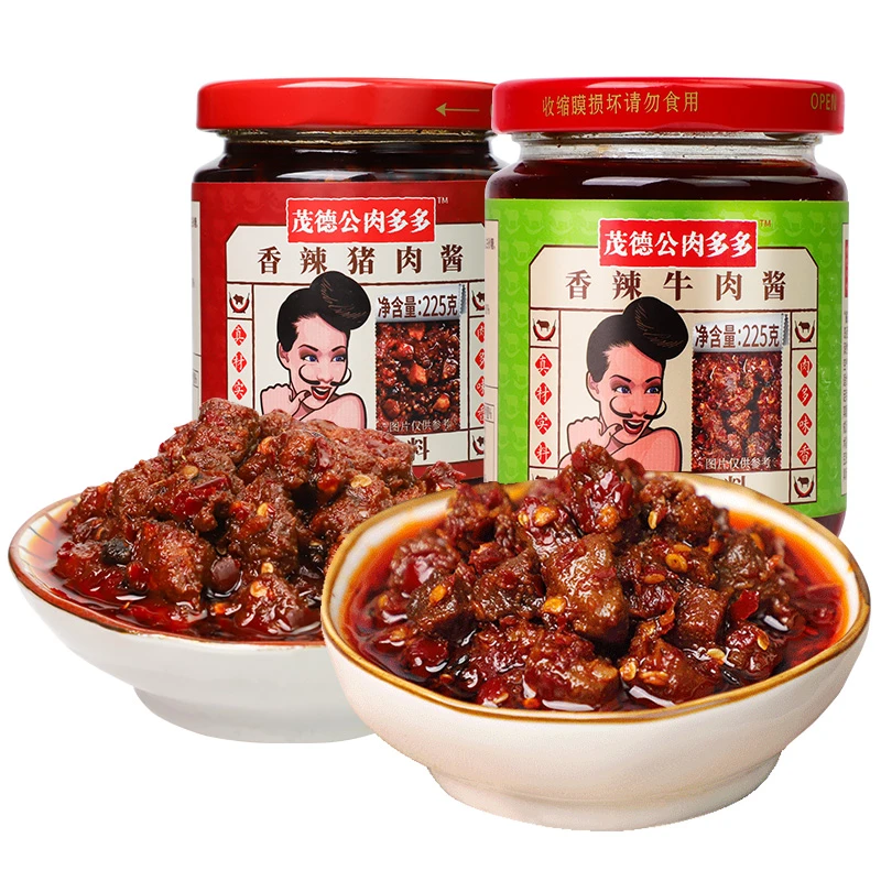 茂德公肉多多牛肉酱225g暴下饭猪肉酱下饭菜拌面辣椒酱拌饭香辣酱