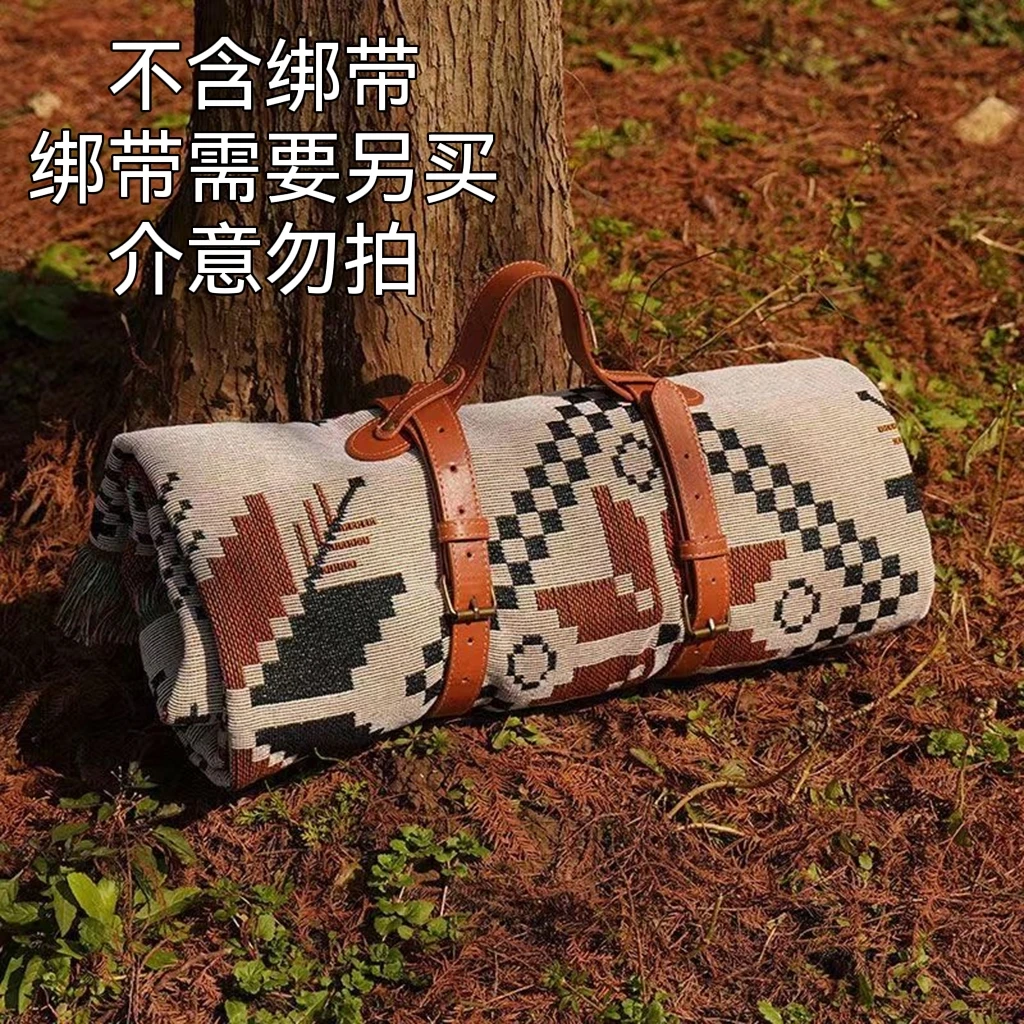 户外野餐垫波西米亚毯子野餐布复古露营桌布地毯可机洗民族风