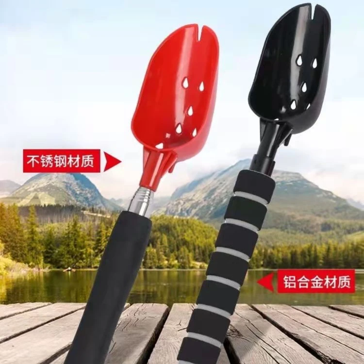 【好物】铝合金伸缩便携式打窝勺打饵器打窝器防转可伸缩饵料勺渔具