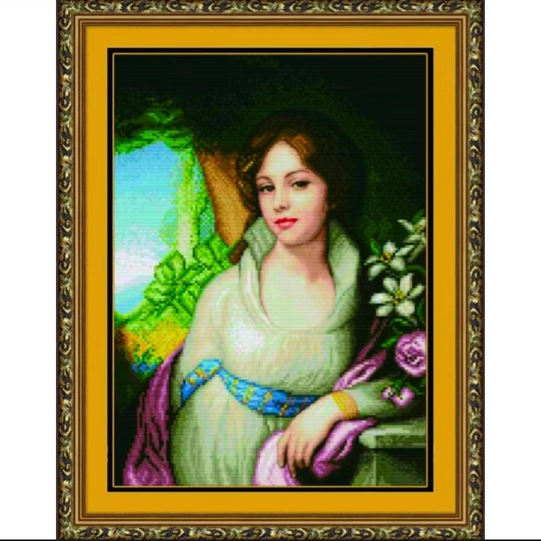 珍爱十字绣   雍容华贵美女图