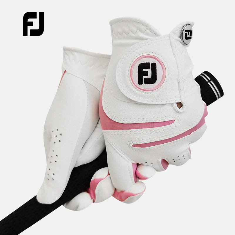 Footjoy Weathersof 女士高尔夫手套一对装FJ透气防滑时尚舒适