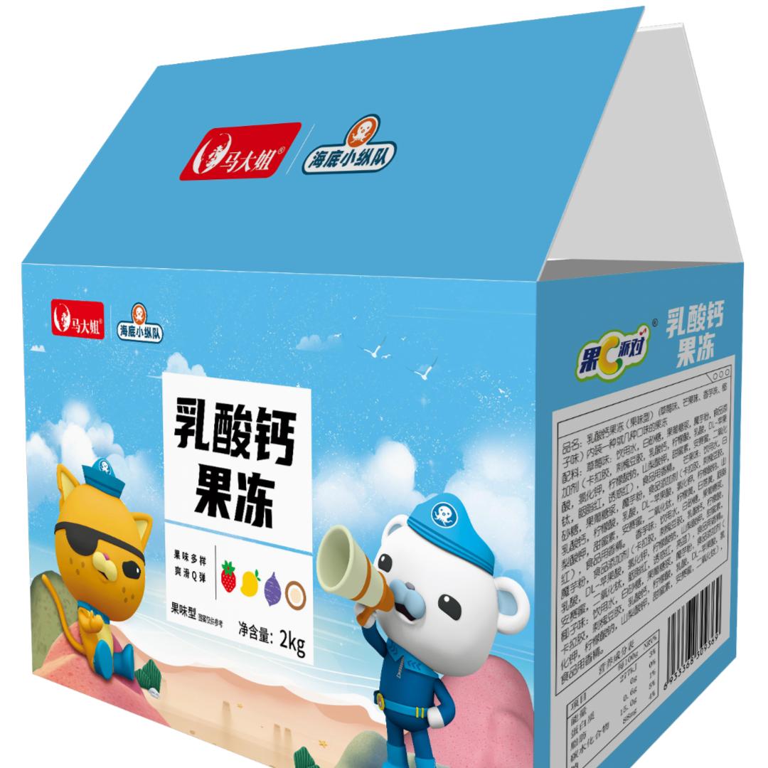 【梁昕专享】海底小纵队x马大姐联名款低脂低卡果冻混合箱装2KG