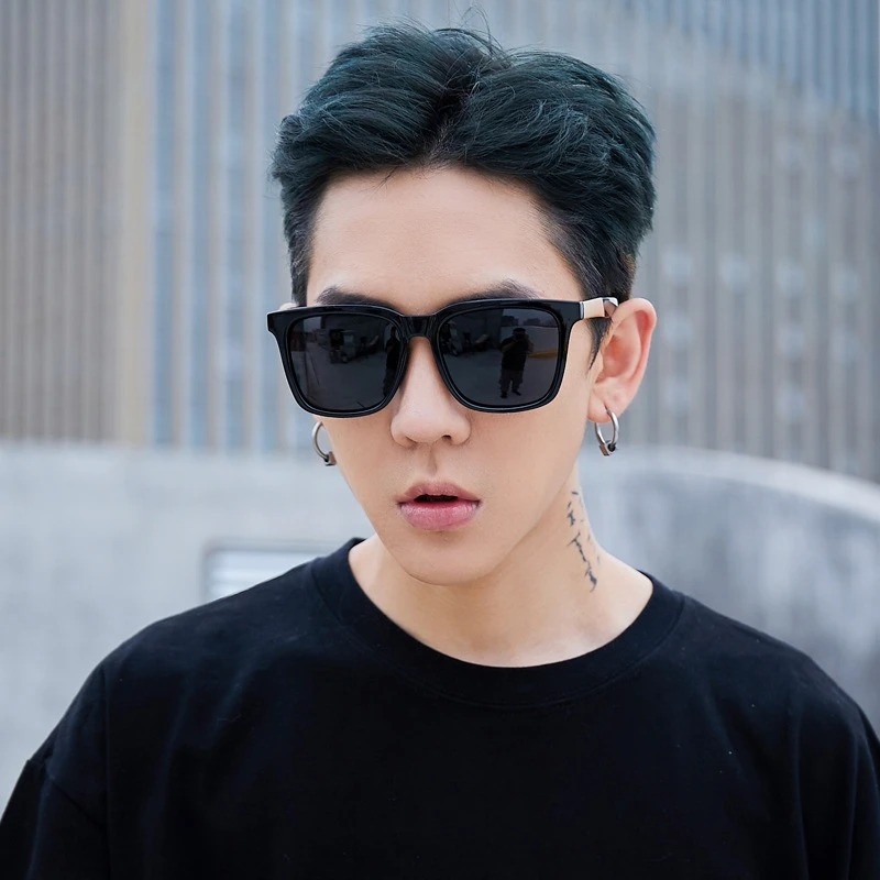 ins超火偏光墨镜男潮网红个性潮流眼睛圆脸大脸眼镜开车太阳镜男