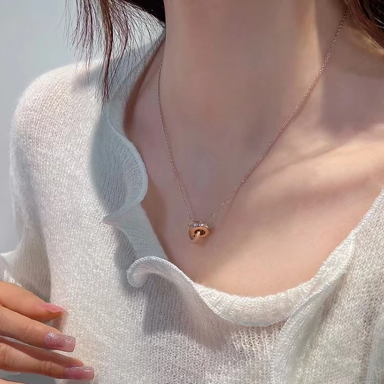 钛钢项链 格姐家~162（520专享宠粉）环环相扣百搭项链