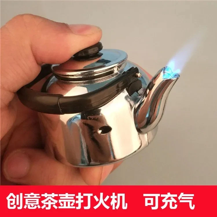 【铜芯铜艺】创意茶壶摆件锌合金取火器
