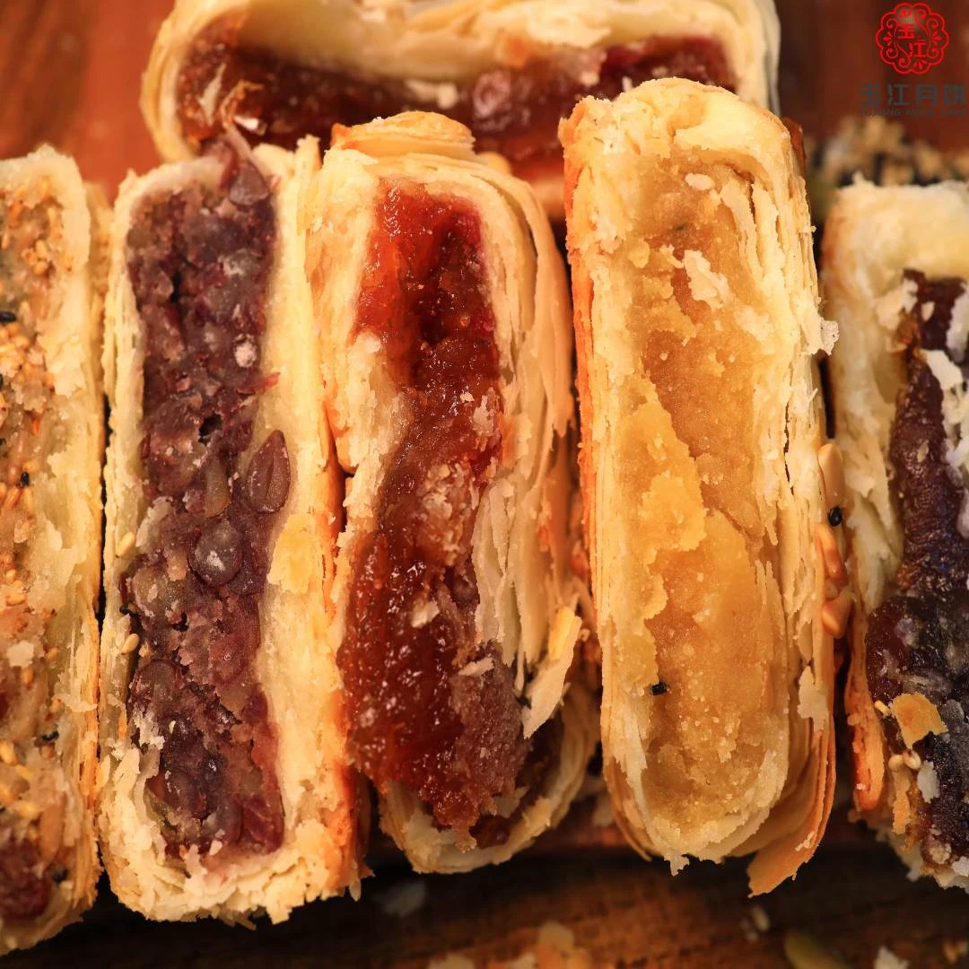 玉江传统手工酥皮月饼四块装