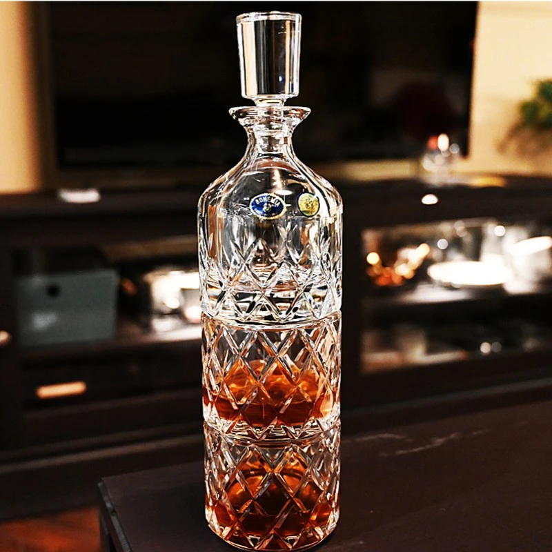 BOHEMIA捷克欧式威士忌酒杯洋酒杯套装家用酒具3件套无铅创意