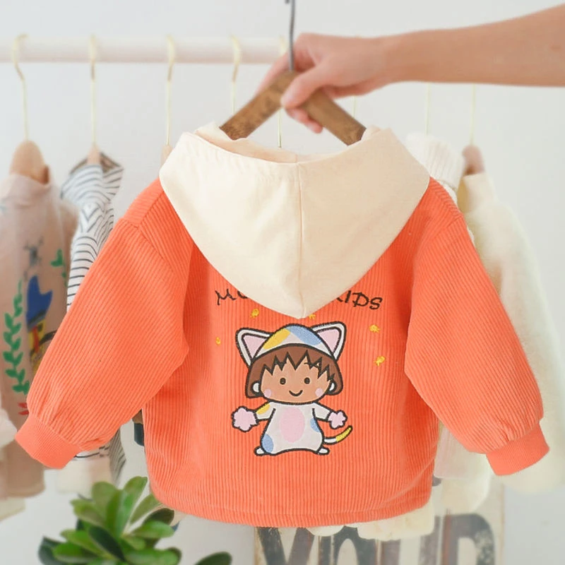 女童春秋装外套洋气时髦儿童0-5岁冬季女宝宝新款灯芯绒小孩衣服2