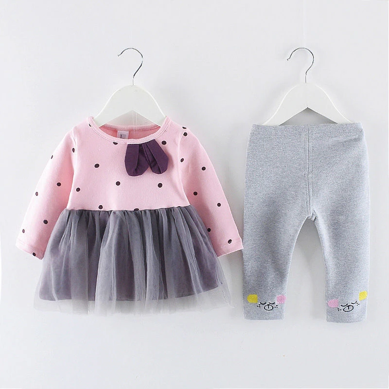 童装女宝宝春秋季女童2-4岁3小女孩秋装洋气婴幼儿1套装裙时髦5潮