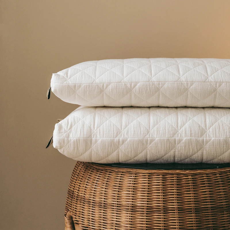 欧盟/美标 原棉A类 软绵绵 零压记忆枕头 可拆卸简约宿舍家用