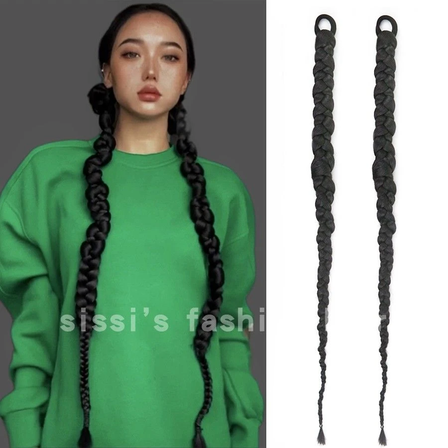 拳击辫麻花辫马尾假发辫子非州脏辫逼真主播吸粉神器手工时尚编织