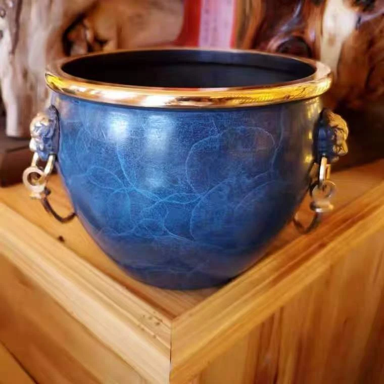 黄铜  《故宫狮子缸》门海  创意礼品