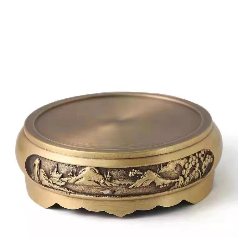 锦绣年华~山水底座 黄铜工艺品摆件